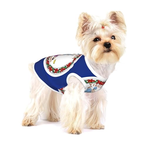 Leichtes Tanktop für Hunde, Hunde-Shirts für kleine Hunde, dehnbare T-Shirts, ärmellose Weste von GaxfjRu