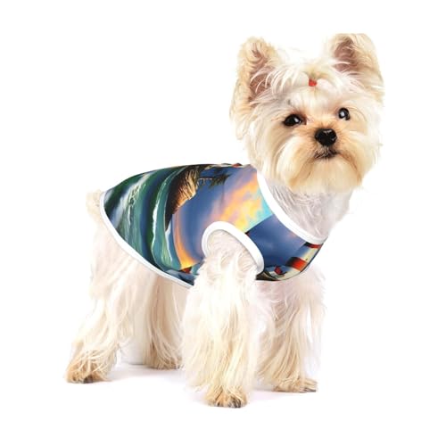 Leichtes Tanktop für Hunde, Hunde-Shirts für kleine Hunde, dehnbare T-Shirts, ärmellose Weste von GaxfjRu