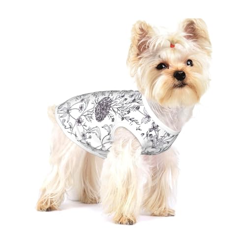 Leichtes Tanktop für Hunde, Hunde-Shirts für kleine Hunde, dehnbare T-Shirts, ärmellose Weste von GaxfjRu