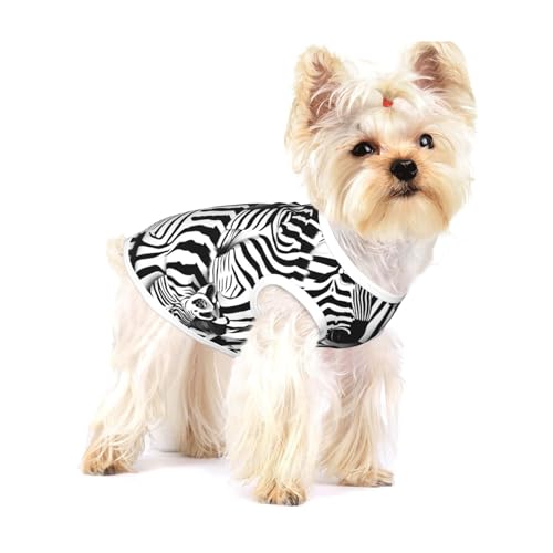 Leichtes Tanktop für Hunde, mit Zebramuster, für kleine Hunde, dehnbar, ärmellos Leichtes Tanktop für Hunde, mit Zebramuster, für kleine Hunde, dehnbar, ärmellos von GaxfjRu