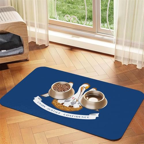Louisiana State Flag Print Haustierfuttermatte, saugfähig, rutschfest, PU-Leder, Futtermatte für Hunde und Katzen, Gummiunterseite Louisiana State Flag Print Haustierfuttermatte, saugfähig, rutschfest, PU-Leder, Futtermatte für Hunde und Katzen, Gummiunterseite von GaxfjRu