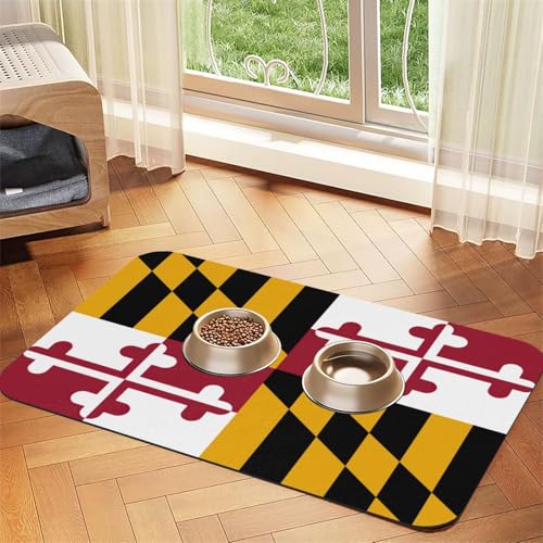 Maryland State Flag Print Pet Food Mat Absorbent Non Slip PU Leather Feeding Mat for Dogs Cats Rubber Bottom Maryland State Flag Print Pet Food Mat Absorbent Non Slip PU Leather Feeding Mat for Dogs Cats Rubber Bottom von GaxfjRu