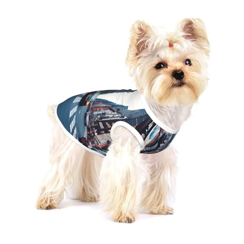 New York City T-Shirt für kleine Hunde, modisches Shirt, atmungsaktiv, ärmellos, für kleine Hunde New York City T-Shirt für kleine Hunde, modisches Shirt, atmungsaktiv, ärmellos, für kleine Hunde von GaxfjRu