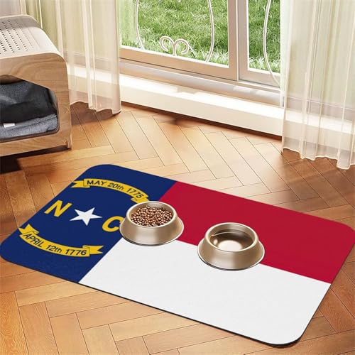 North Carolina State Flag Print Pet Food Mat Absorbent Non Slip PU Leather Feeding Mat for Dogs Cats Rubber Bottom North Carolina State Flag Print Pet Food Mat Absorbent Non Slip PU Leather Feeding Mat for Dogs Cats Rubber Bottom von GaxfjRu