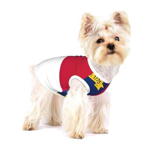 North Carolina T-Shirts mit Staatsflagge für kleine Hunde, modisches Hemd, atmungsaktiv, ärmellos für kleine Hunde von GaxfjRu