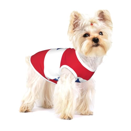 Ohio T-Shirts mit Staatsflagge für kleine Hunde, modisches Hemd, atmungsaktiv, ärmellos für kleine Hunde von GaxfjRu
