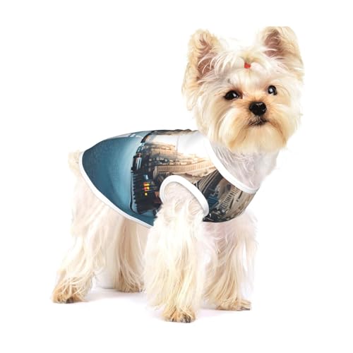 Rotes T-Shirt mit Auto- und Fahrradaufdruck für kleine Hunde, modisches Hemd, atmungsaktiv, ärmellos für kleine Hunde Rotes T-Shirt mit Auto- und Fahrradaufdruck für kleine Hunde, modisches Hemd, atmungsaktiv, ärmellos für kleine Hunde von GaxfjRu