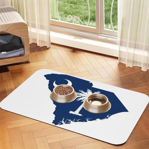 South Carolina Haustierfuttermatte, saugfähig, rutschfest, PU-Leder, für Hunde und Katzen, Gummiunterseite South Carolina Haustierfuttermatte, saugfähig, rutschfest, PU-Leder, für Hunde und Katzen, Gummiunterseite von GaxfjRu