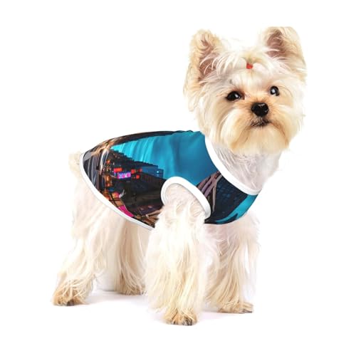 Streets of New York City T-Shirt für kleine Hunde, modisches Hunde-Shirt, atmungsaktiv, ärmellos, für kleine Hunde Streets of New York City T-Shirt für kleine Hunde, modisches Hunde-Shirt, atmungsaktiv, ärmellos, für kleine Hunde von GaxfjRu