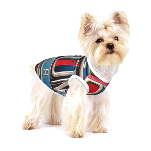 T-Shirt mit Aufdruck "Old License" für kleine Hunde, modisches Shirt, atmungsaktiv, ärmellos, für kleine Hunde von GaxfjRu