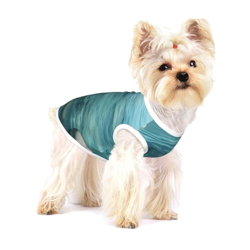 T-Shirt mit ruhigem Wasserdruck für kleine Hunde, modisches Hemd, atmungsaktiv, ärmellos für kleine Hunde T-Shirt mit ruhigem Wasserdruck für kleine Hunde, modisches Hemd, atmungsaktiv, ärmellos für kleine Hunde von GaxfjRu