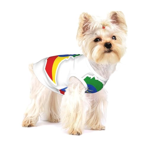 T-Shirts mit Äthiopien-Flagge für kleine Hunde, modisches Hemd, atmungsaktiv, ärmellos, für kleine Hunde von GaxfjRu