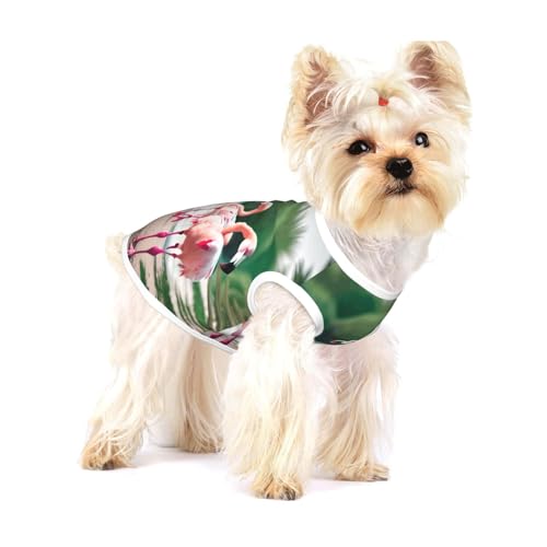 T-Shirts mit Flamingo- und Ananas-Aufdruck für kleine Hunde, modisches Hemd, atmungsaktiv, ärmellos für kleine Hunde T-Shirts mit Flamingo- und Ananas-Aufdruck für kleine Hunde, modisches Hemd, atmungsaktiv, ärmellos für kleine Hunde von GaxfjRu