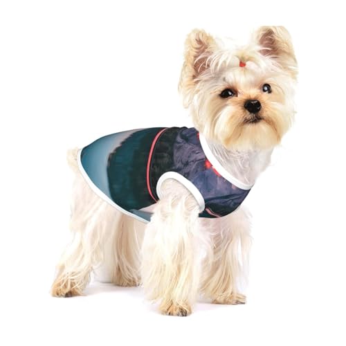 T-Shirts mit See- und Sonnenuntergang-Aufdruck für kleine Hunde, modisches Hemd, atmungsaktiv, ärmellos für kleine Hunde T-Shirts mit See- und Sonnenuntergang-Aufdruck für kleine Hunde, modisches Hemd, atmungsaktiv, ärmellos für kleine Hunde von GaxfjRu