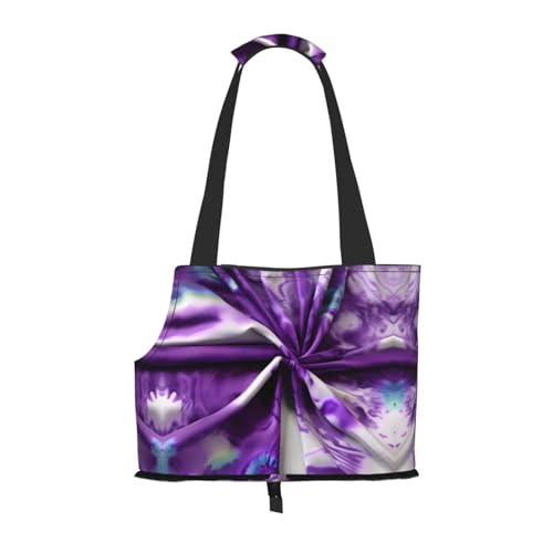Tragetasche für kleine Hunde, Katzen und Kaninchen, Batikmuster, mit Blumendruck, Violett Tragetasche für kleine Hunde, Katzen und Kaninchen, Batikmuster, mit Blumendruck, Violett von GaxfjRu