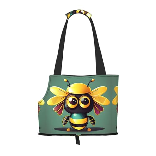 Tragetasche für kleine Hunde, Katzen und Kaninchen, Cartoon-Bienen-Druck Tragetasche für kleine Hunde, Katzen und Kaninchen, Cartoon-Bienen-Druck von GaxfjRu