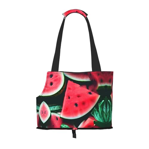 Tragetasche für kleine Hunde, Katzen und Kaninchen, Wassermelonen-Aufdruck, Rot Tragetasche für kleine Hunde, Katzen und Kaninchen, Wassermelonen-Aufdruck, Rot von GaxfjRu