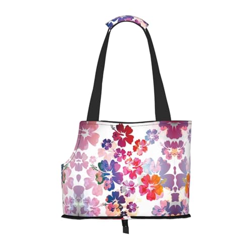Tragetasche mit hawaiianischem Blumendruck, für kleine Hunde, Katzen und Kaninchen Tragetasche mit hawaiianischem Blumendruck, für kleine Hunde, Katzen und Kaninchen von GaxfjRu