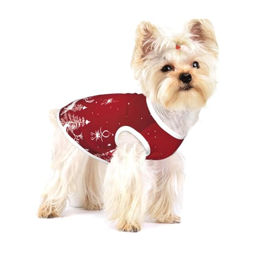 Weihnachtshemd für kleine Hunde, Winterlandschaft, Hirschdruck, atmungsaktiv, ärmellos, für kleine Hunde Weihnachtshemd für kleine Hunde, Winterlandschaft, Hirschdruck, atmungsaktiv, ärmellos, für kleine Hunde von GaxfjRu