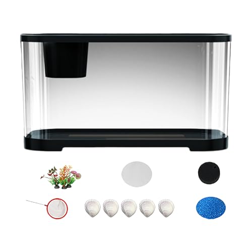 Gazocua Aquarium Fischbecken - Aquarium Set,Komplettset Mit Zubehör Für Anfänger Erwachsene Guppys Quallen Kampffische Zimmer Schreibtisch Deko Gazocua Aquarium Fischbecken - Aquarium Set,Komplettset Mit Zubehör Für Anfänger Erwachsene Guppys Quallen Kampffische Zimmer Schreibtisch Deko von Gazocua