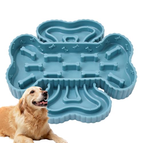 Gazocua Hundefutter Napf Slow Feeder | Saugnapf Hundenapf Für Unterwegs | Anti-Verschlucken Hundespielzeug Zur Geistigen Stimulation Welpentraining Senioren Langzeitspiele Haustierbeschäftigung von Gazocua