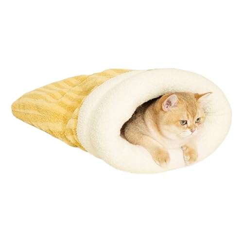 Gazocua Katzen Schlafsack,Winter Welpe Kuschelhöhle - Waschbarer Katzenschlafsack Für Wohnung Balkon Wohnzimmer Reisen Innenbereich Terrasse Auto von Gazocua
