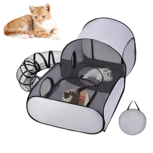 Gazocua Tragbares Katzenzelt,Outdoor Katzenauslauf,Katzen Spielgehege,Tragbares Haustierzelt Für Kleintiere Im Innen Und Außenbereich,für Katzen Welpen Innen Und Außenbereich Gazocua Tragbares Katzenzelt,Outdoor Katzenauslauf,Katzen Spielgehege,Tragbares Haustierzelt Für Kleintiere Im Innen Und Außenbereich,für Katzen Welpen Innen Und Außenbereich von Gazocua