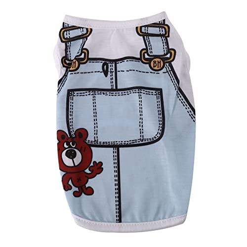 Gbloodst S Code Sommer Hund Mantel Baumwolle Hemd Gefälschter Gürtel Weste Hundebekleidung Mode Haustier T-Shirt Gbloodst S Code Sommer Hund Mantel Baumwolle Hemd Gefälschter Gürtel Weste Hundebekleidung Mode Haustier T-Shirt von Gbloodst