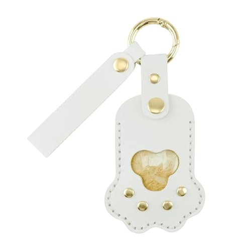 Gcerfby Hundehaarschlüsselkette, personalisierte Haustierverlust, 12x5,5 cm, Pfotenform Pet Memorial Bag Anhänger, Hundehaardenkaie, leicht zu tragen, für Reiseschule Rucksäcke Rucksäcke von Gcerfby