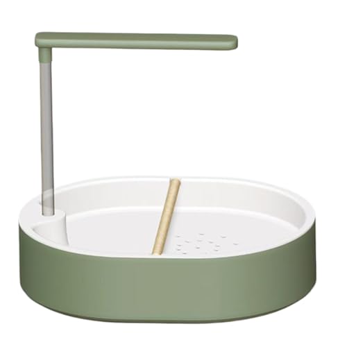 Gcerfby Vogelbad für Käfig, Splash -Becken, 31,8x28x25 cm, Papageienvogel -Dusche Badewache, automatische zirkulierende Wasserbadewanne, einfaches Nachfülldesign, für Lovebird, Cockatiel von Gcerfby