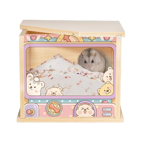 Hamster Graben Box Hamster Sandbad Container Holzhaus Versteck Erkundung mit Acrylplatte Transparent Sichtbar Tragbar für Igel Eichhörnchen Chinchilla Hamster Graben Box Hamster Sandbad Container Holzhaus Versteck Erkundung mit Acrylplatte Transparent Sichtbar Tragbar für Igel Eichhörnchen Chinchilla von Gcerfby