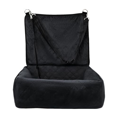 Hundeautossitz, tragbares Design, 61 x 51 x 51 cm, Reisesicherheit pro Autobett, Automobilpupfkissen mit 2 Seitentaschen, einfach zu reinigen, für Fahrzeug, SUV, LKW, vordere und zurückseat von Gcerfby