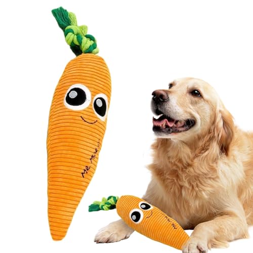 Hundeplüschspielzeug, Foodie -Gesichter flauschiger Karottenhundspielzeug, superweicher beruhigender Karottenplüsch, 41x12 cm, einfach zu bedienen, tragbar für kleine mittelgroße große Haustiere Hundeplüschspielzeug, Foodie -Gesichter flauschiger Karottenhundspielzeug, superweicher beruhigender Karottenplüsch, 41x12 cm, einfach zu bedienen, tragbar für kleine mittelgroße große Haustiere von Gcerfby