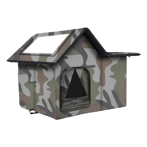 Katzenhaus im Freien, warm und komfortabel, 43 x 39 x 33 cm, wasserdichtes, geschlossenes Haustierzelt, isoliertes Katzenhaus, leicht eingerichtet, für mehrere Katzen, alle Jahreszeiten Katzenhaus im Freien, warm und komfortabel, 43 x 39 x 33 cm, wasserdichtes, geschlossenes Haustierzelt, isoliertes Katzenhaus, leicht eingerichtet, für mehrere Katzen, alle Jahreszeiten von Gcerfby
