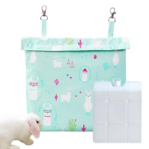 PET-Kühlung Eisbeutel, Kühlplatte Mit Kleinem Tier, Hangable Isoliertes Kaltkissen, 26,5 X 24 X 5 Cm, Lang Anhaltende Kalte, Leicht Zu Bedienende, Perfekt Für Hasen, Nagetiere, Meerschweinchen, Sommer von Gcerfby