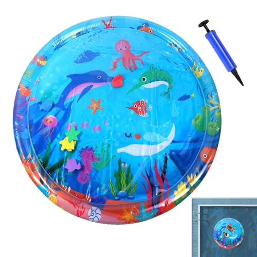 PET Water Sensory Playpen, Aufblasbares Spielpolster, Tiere Kühlkissen, Interaktive Wassermatte, Eingedickte Haustiermatte, Gebrauch In Innen- Und Außenbereich, 92,5 X 92,5 Cm/36,42 X 36,42 Zoll Für H PET Water Sensory Playpen, Aufblasbares Spielpolster, Tiere Kühlkissen, Interaktive Wassermatte, Eingedickte Haustiermatte, Gebrauch In Innen- Und Außenbereich, 92,5 X 92,5 Cm/36,42 X 36,42 Zoll Für H von Gcerfby