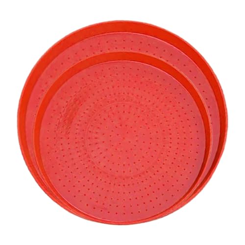 Pfannenpfannen, Freeze Proof, 40/40/3 cm, 2 Stücke Küken -Vorspeisenplatte Geflügel -Feederschale, Futterschale Futterplatte, wiederverwendbares Design, für Tauben, Enten, Wachteln, Borde von Gcerfby
