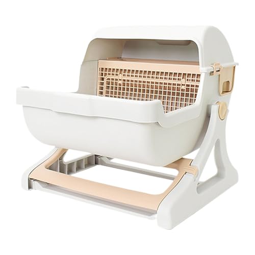 Semi-Self-Cat-Katzentoilette, Sicherheitssensor Und 10L Großer Abfallbehälter, Open-Top-Müllblattschale Mit Sicherheitssensor, Offenes Design, Leicht Zu Reinigen, 50 X 50 X 46 Cm, Für Haushalte Mit Me Semi-Self-Cat-Katzentoilette, Sicherheitssensor Und 10L Großer Abfallbehälter, Open-Top-Müllblattschale Mit Sicherheitssensor, Offenes Design, Leicht Zu Reinigen, 50 X 50 X 46 Cm, Für Haushalte Mit Me von Gcerfby