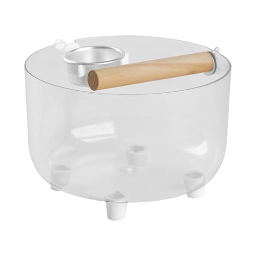 -Toilettentrainingstablett, Nicht Toxisches Design, 15x15x10 cm, Vogeltöpfchen Mit Abnehmbarem Edelstahl-Feeder-Schüssel, Part-Trainingsplaystand, Einfach Zu Bedienen, Für Sittiche, Lovebirds von Gcerfby