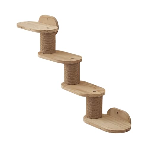 Wandmontierte Katzenregale, raumsparende Kletterkatze, hölzerne schwimmende Kletterleiter Treppenkratzer, 80x48x15,3 cm, tragbar für Innenkätzchen Wandmontierte Katzenregale, raumsparende Kletterkatze, hölzerne schwimmende Kletterleiter Treppenkratzer, 80x48x15,3 cm, tragbar für Innenkätzchen von Gcerfby