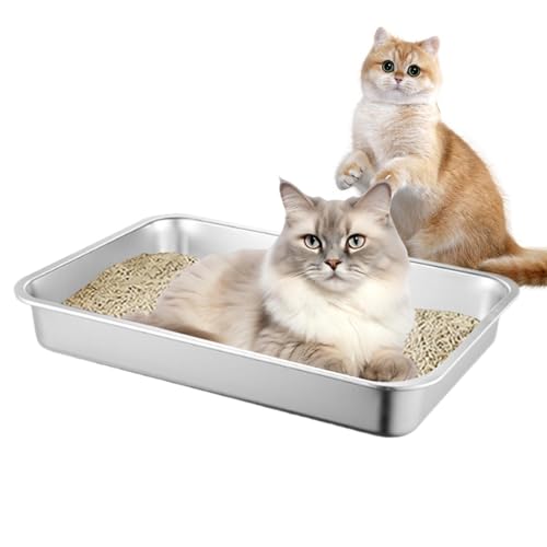 Wiederverwendbare Katzentoilette aus Edelstahl, Metalltoilette, Edelstahl-Katzentoilette, kompatibel mit haustiersicherer, selbstreinigender Katzentoilette, nimmt nie Geruch, Flecken oder auf Wiederverwendbare Katzentoilette aus Edelstahl, Metalltoilette, Edelstahl-Katzentoilette, kompatibel mit haustiersicherer, selbstreinigender Katzentoilette, nimmt nie Geruch, Flecken oder auf von Gcerfby