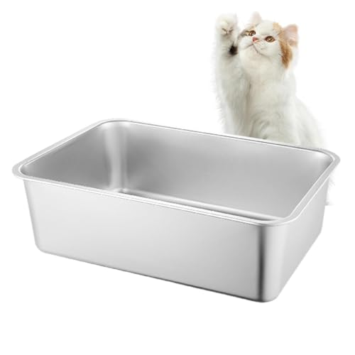Wiederverwendbare Katzentoilette aus Edelstahl, Metalltoilette, Edelstahl-Katzentoilette, kompatibel mit haustiersicherer, selbstreinigender Katzentoilette, nimmt nie Geruch, Flecken oder auf Wiederverwendbare Katzentoilette aus Edelstahl, Metalltoilette, Edelstahl-Katzentoilette, kompatibel mit haustiersicherer, selbstreinigender Katzentoilette, nimmt nie Geruch, Flecken oder auf von Gcerfby