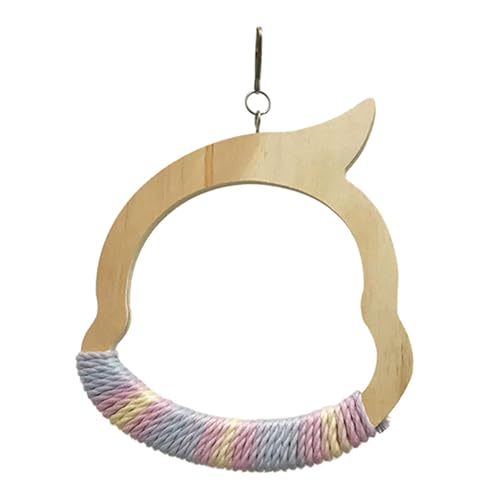 Gcljlmy Bird Swing Toy Parrot Entertainment Swing Barsch Schleifklauen Einfache Installation hängen Kauspielzeug für Finken (Cockatiel -Form) von Gcljlmy