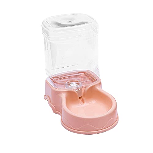 Gcljlmy Futterautomat für Katzen, Futterautomat für Hunde, Futterspender für Haustiere, Wassertrinkschale für mittelgroße Welpenkätzchen (Rosa Wasserzufuhr) von Gcljlmy
