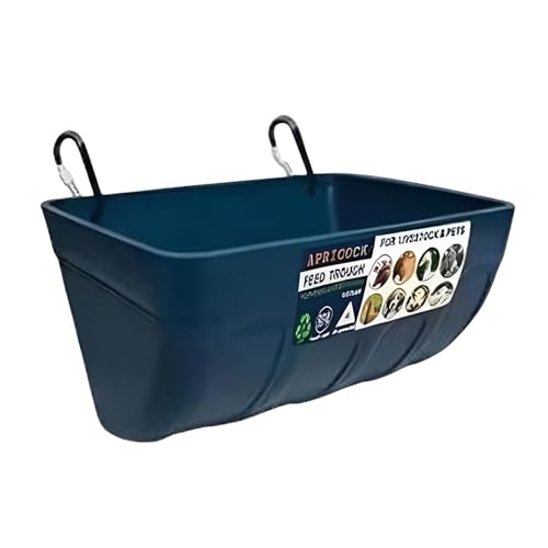 Gcljlmy Futtertrog, Tränke, Eimer, Futterspender, Zubehör, hängender Zaun, Futtertrog, automatischer Futterspender für Innenkorridore, Hirsche, Frettchen, Blau von Gcljlmy