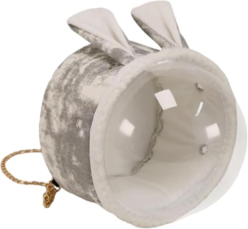 Gcljlmy Hamster -Trägerbeutel Meerschweinchenträger mit klarem Blasenfenster tragbarer Reisen Kleiner Haustier -Rucksack für Eichhörnchen -Mäuse Hedgehog (Grau) von Gcljlmy