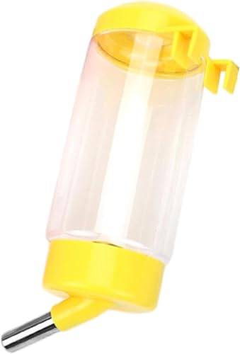 Gcljlmy Hamster-Wasserflasche, Rennmaus-Wasser-Futterspender, hängende Kaninchen-Trinkflasche, Rennmäuse-Wasser-Futternapf für Frettchen, Kaninchen (GELB) von Gcljlmy