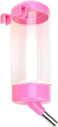 Gcljlmy Hamster-Wasserflasche, Rennmaus-Wasser-Futterspender, hängende Kaninchen-Trinkflasche, Rennmäuse-Wasser-Futternapf für Frettchen, Kaninchen (Rosa) von Gcljlmy