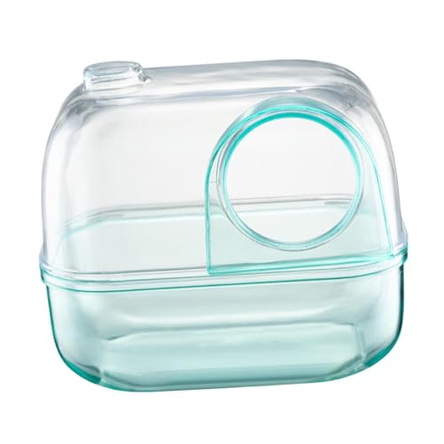 Gcljlmy Haustier Hamster Badezimmer, Sandbad Container Toilette, Transparenter Acryl Duschraum, Hamster Badehaus für Eichhörnchen Kaninchen Ratte (Blau) von Gcljlmy