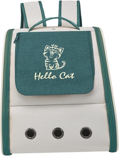 Gcljlmy Haustier-Tragerucksack, Haustier-Wanderrucksack, atmungsaktiv, zusammenklappbar, leicht zu reinigen, Hunde-Rucksacktasche, Hundetasche für Sport (Grün) von Gcljlmy